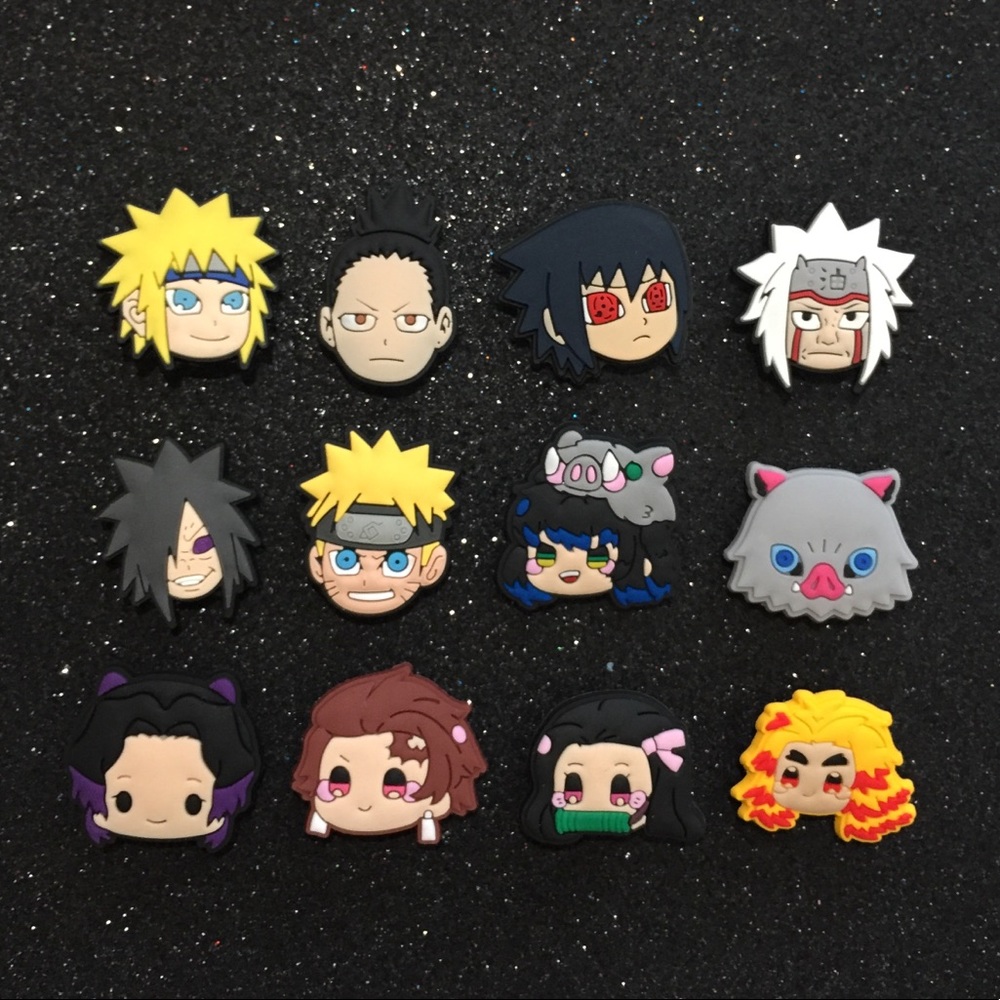 ♡♡ Set of 12pcs Demon Naruto Mix Shoe Charms